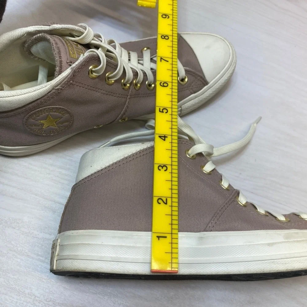 Converse Womens 10 Chuck Taylor Madison Mid Top Mauve Taupe Sneakers A10411F